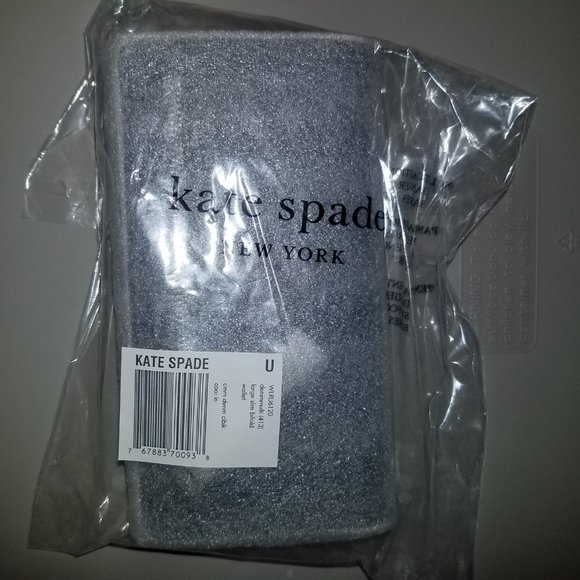 NWT NBU Kate Spade Cameron denim colorblock medium satchel and bifold - Picture 6 of 8